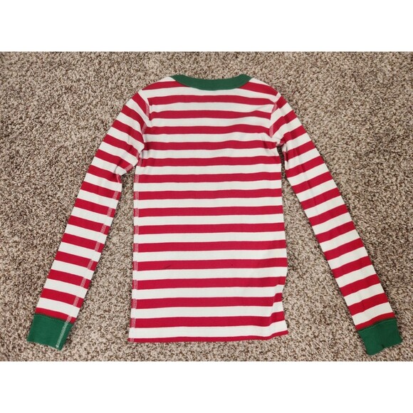 HANNA ANDERSSON Christmas Stripes Pajama Set Kids 130 US Size 8 Organic Cotton - Picture 3 of 9